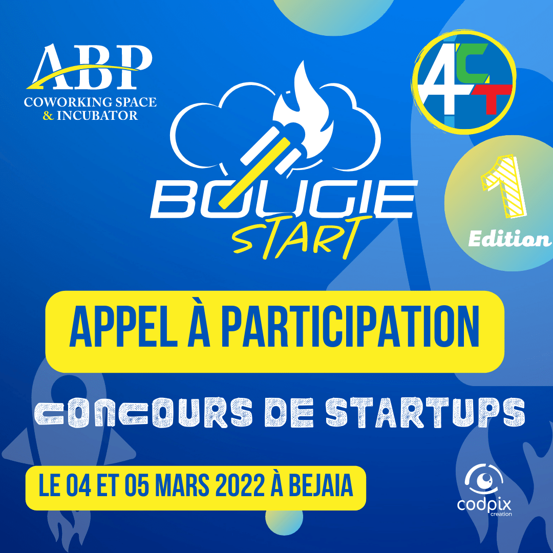 Appel à participations : Concours de startups BOUGIE START