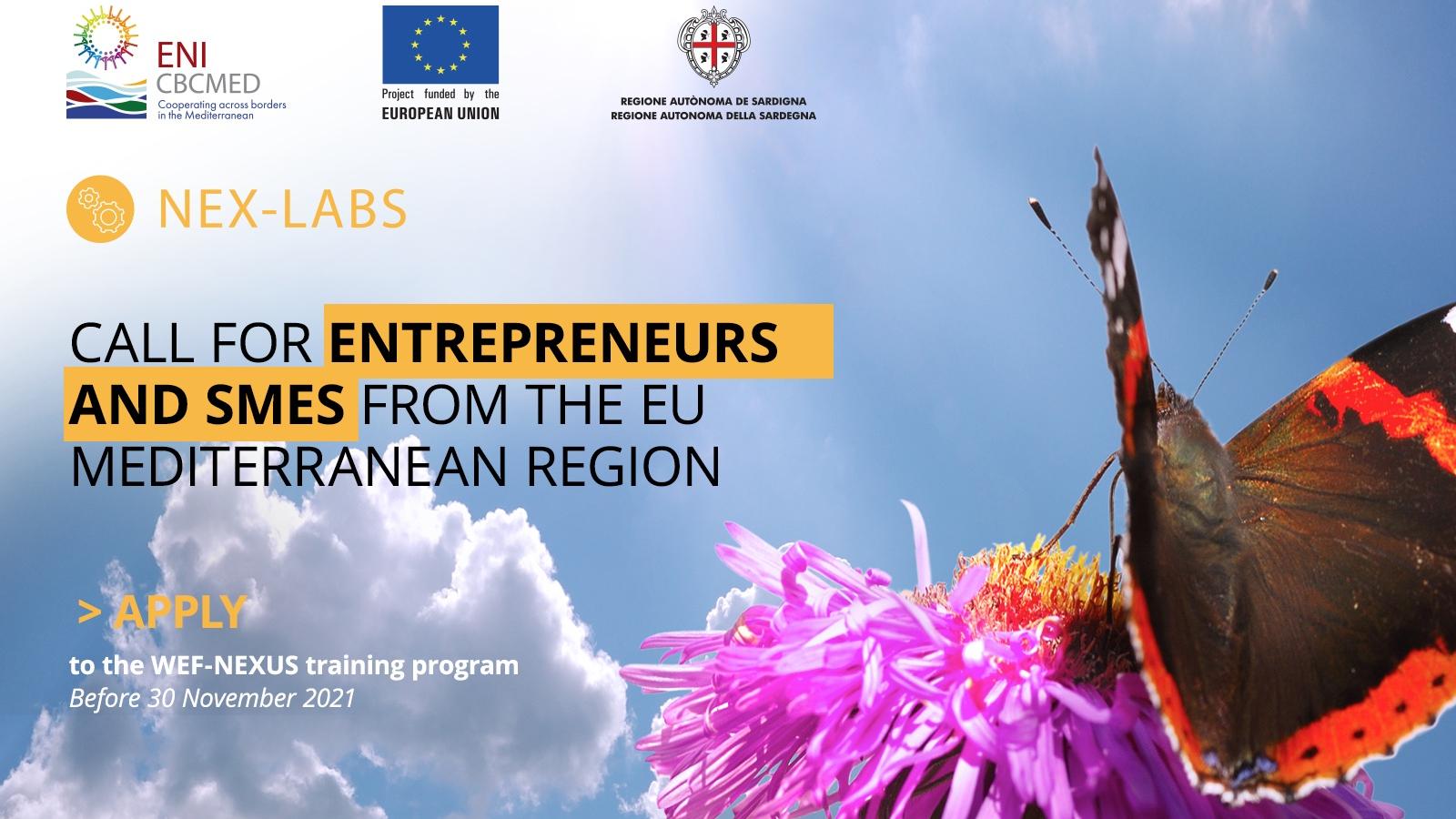 Le projet NEX-LABS lance un appel à candidatures aux PME talentueuses en Méditerranée