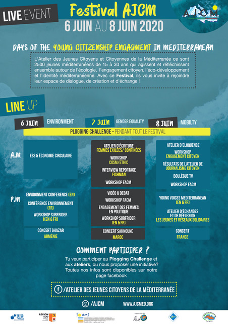 Appel à participations : Festival des Jeunes Citoyens de la Méditerranée 2020