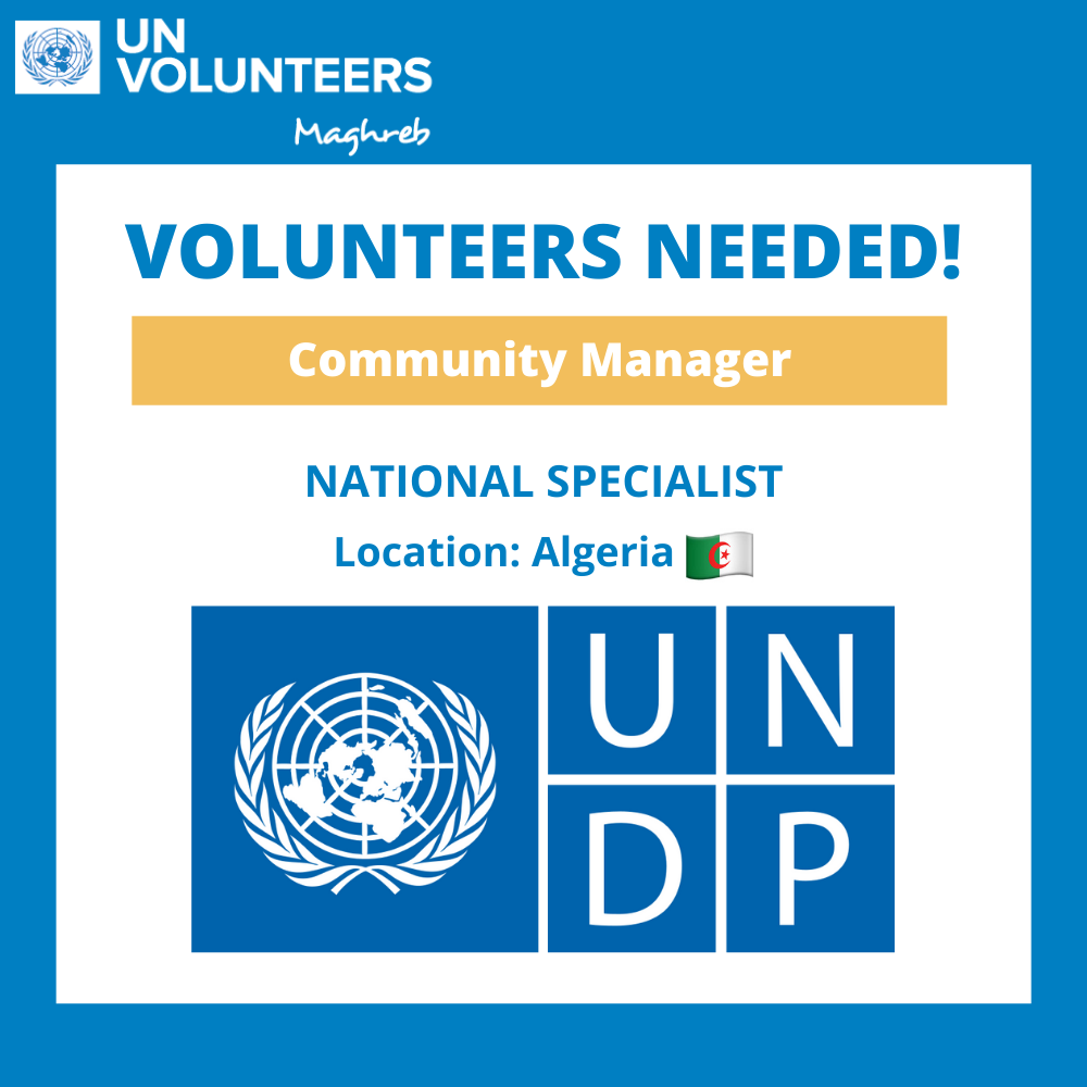 PNUD Algérie recrute un(e) volontaire Community Manager