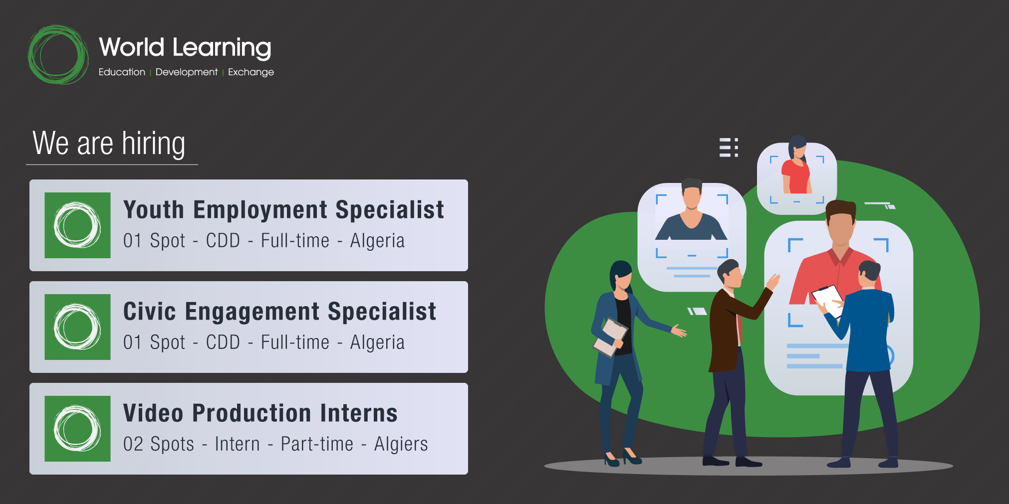 WorldLearning Algeria recrute : CIVIC Engagement Specialist