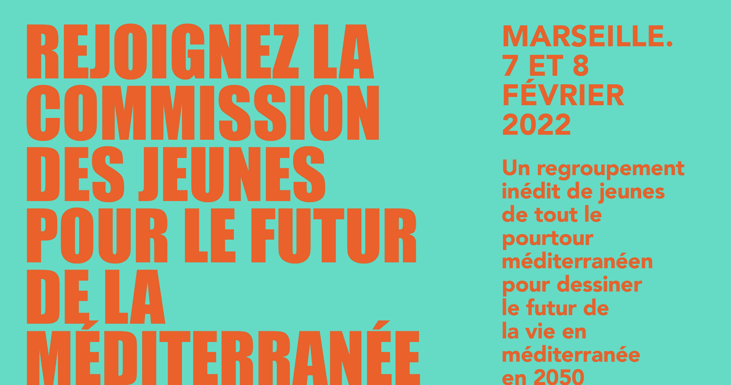 Appel à participations : Commission des jeunes pour le futur de la Méditerranée
